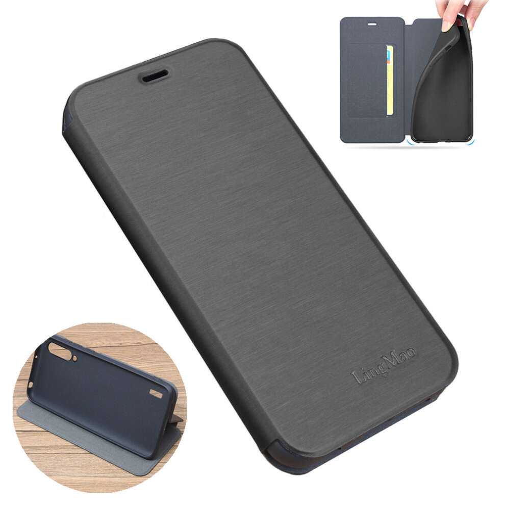 Bakeey Shockproof Flip With Stand Card Slot Full Body Brushed Leather Soft Protective Case For Xiaomi Mi9 Mi 9 Lite Xiaomi Mi Cc9 6900062171462