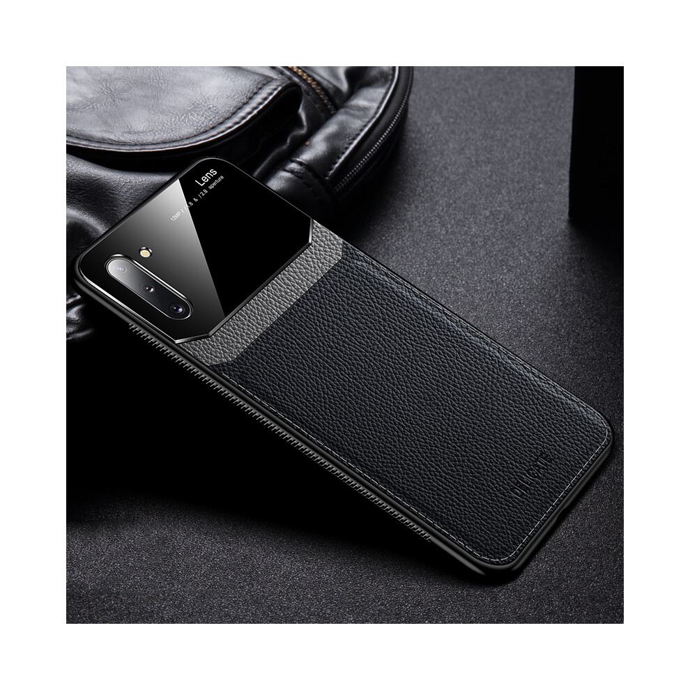 Voor Samsung Galaxy Note 10 Plus Galaxy Note 10+ 5G Bakeey Luxe Zakelijke Pu Leren Spiegelglas Schokbestendige Beschermhoes-image
