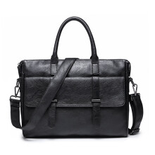 Borsa a tracolla da uomo in pelle PU business casual per tablet e laptop borsa da ufficio per iPad