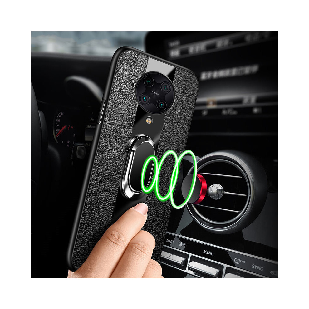 Bakeey For Poco F2 Pro Case With Multifunctional Magnetic Ring Bracket Stand Shockproof Non Slip Pu Leather Protective Case 6900069192033