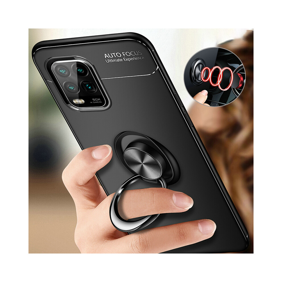 Bakeey For Xiaomi Mi 10 Lite Case 360 Rotating Magnetic Ring Holder Soft Silicone Shockproof Protective Case 8795903471140