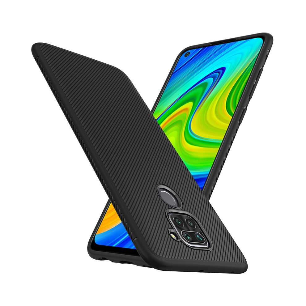 Bakeey For Xiaomi Redmi Note 9 Redmi 10X 4G Case Carbon Fiber Pattern Armor Shockproof Anti Fingerprint With 360 Rotation Magnetic Ring Bracket Pc Pr 6900073737244