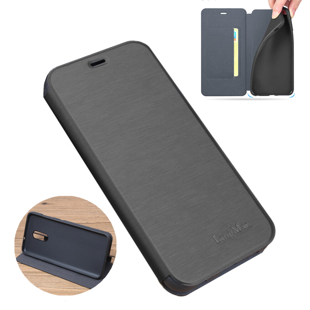 Bakeey For Xiaomi Redmi 9A Case Brushed Pattern Flip With Stand Card Slot Shockproof Pu Leather Full Body Protective Case 921468262208