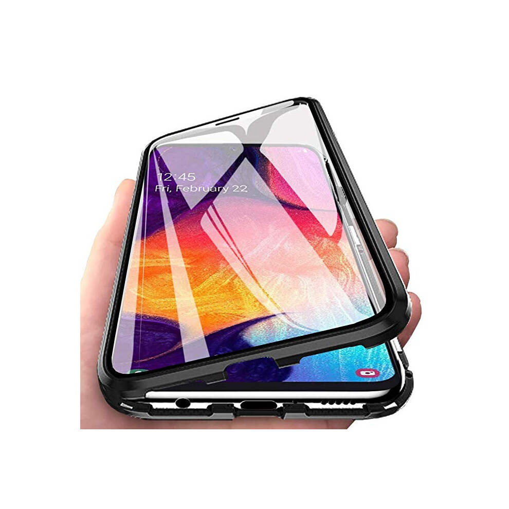 Bakeey Magnetic Adsorption Metal Bumper & Double Sided Tempered Glass Full Body Protective Case For Samsung Galaxy A70 2019 9331569704469