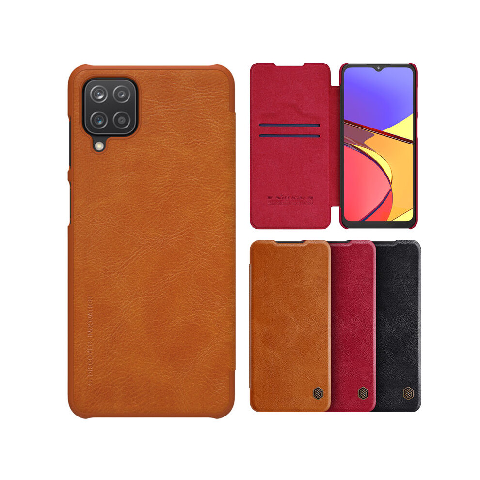 Nillkin For Samsung Galaxy A12 Case Flip Shockproof With Card Slot Holder Full Cover Pu Leather Protective Case 614388542825