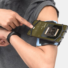 Borsa da braccio per smartphone da corsa all'aperto con cintura in silicone rotante