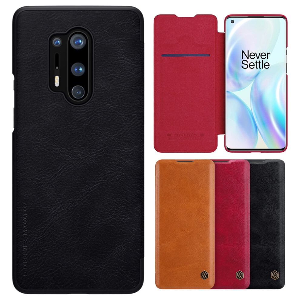 Nillkin Flip Shockproof With Card Slot Holder Full Cover Pu Leather Protective Case For Oneplus 8 Pro 921465053533