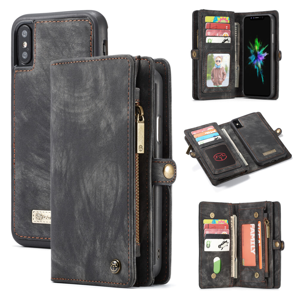 Caseme Magnetic Detachable Zipper Wallet Cash Pocket Card Slots Protective Case For Iphone Xs Max 724545059735