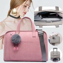 Damenmode Freizeit Multifunktions 15. 6 Zoll PU-Leder Reißverschluss Umhängetasche Laptop Mackbook Schultertasche Messenger Bag Damen Reisetasche