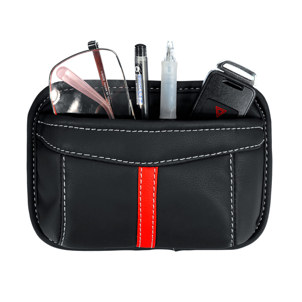 Car Storage Bag Organizer Phone Wallet Pocket Pouch Hanging Holder Pu Leather Black/Red/Gray 667489656441