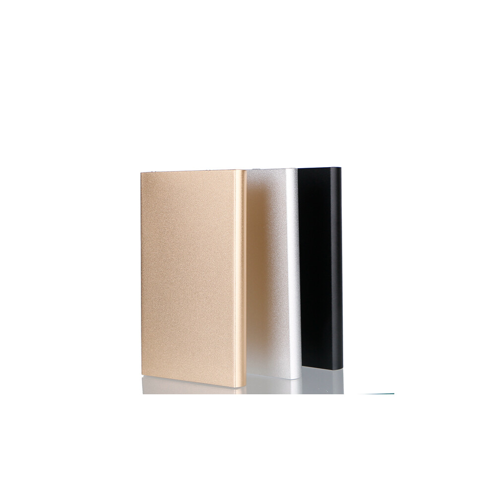 Ultra Thin 5000Mah Battery Level Indicator Dc 5V 2A Power Bank Black/Gold 191156115691
