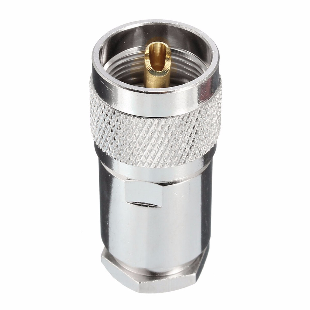 1 StüCk Uhf MäNnlich PL259 Klemmenadapter FüR RG8 RG165 LMR400 Kabel Rf Connector Adapter-image