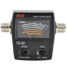 NISSEI RS - 40 Power SWR - Meter Messbereich 200 W für Zwei - Wege - Funk mit Adapterstecker