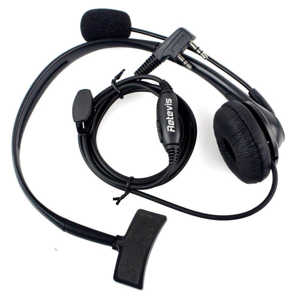 Retevis 2 Pin Ptt Mic Headset For Baofeng Walkie Talkie Earpiece Quansheng Puxing Tyt C9009a 6901251252474