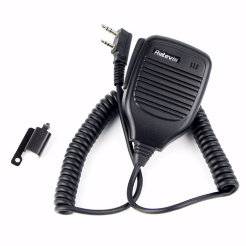 Retevis 2Pin PTT Speaker Microfoon Walkie Talkie Mic Accessoires