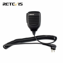 Retevis microfono a clip PTT a 2 pin per Motorola GP68/GP88/GP300/2000/CT150/P040/Pro1150 HYT