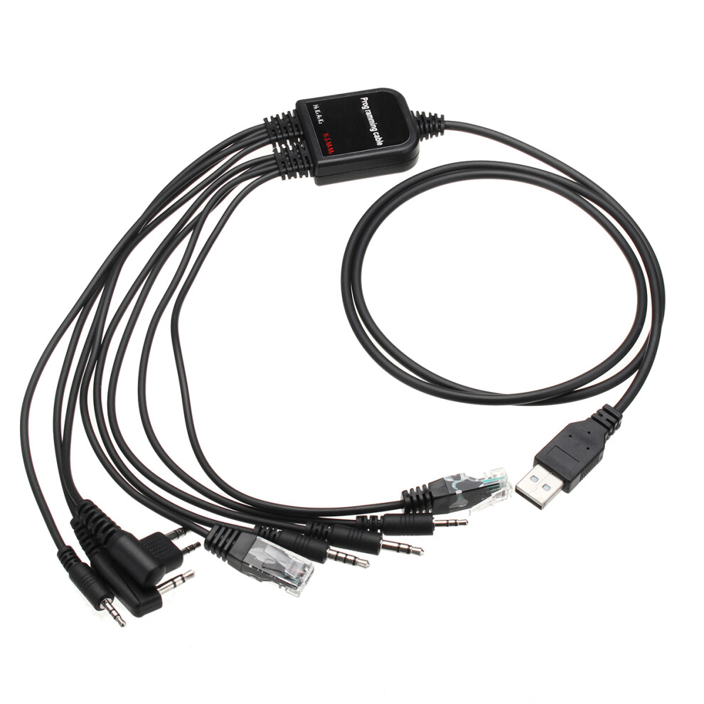 8 In 1 Usb Programming Cable For Baofeng For Motorola For Kenwood Tyt Qyt Radio 649490704427