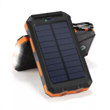 Bakeey 20000mAh Dual USB DIY Custodia per Power Bank Solare con Luce LED e Bussola
