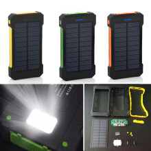 Bakeey F5 10000mAh Pannello Solare LED Dual USB Porte Custodia Power Bank Fai da Te Kit charger Box