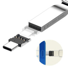 DM Metal Draagbare USB naar Type C Adapter OTG Ondersteunde Converter voor Xiaomi Huawei Mobiele Telefoon Niet origineel