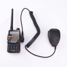 Microfono a mano BAOFENG con altoparlante e luce di indicazione per radio walkie talkie BF-888S UV5R