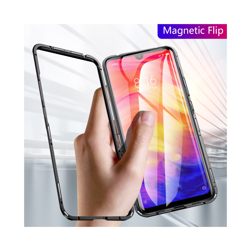 Bakeey Magnetic Flip Metal Frame Tempered Glass Full Cover Protective Case For Xiaomi Redmi 7 Redmi Y3 3518362774004