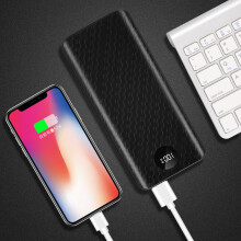 Bakeey 20000mAh 18W DIY Powerbank Case LCD Display Voor iPhone XS 11Pro Mi10 Note 9S POCO X2 Huawei P40 Pro 5G