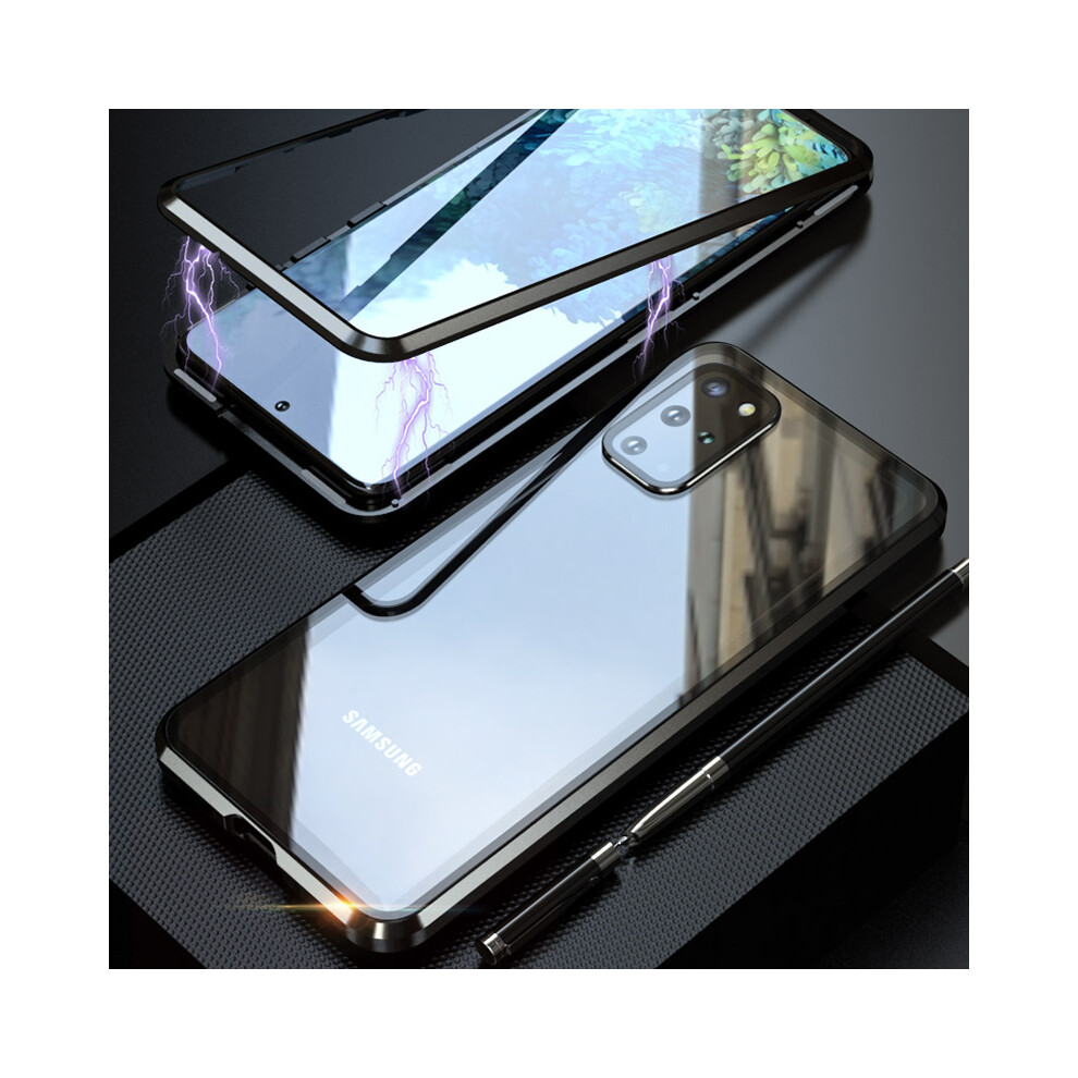 Bakeey 2 In 1 Magnetic Adsorption Flip Tempered Glass + Lens Protector Metal Back Cover Protective Case For Samsung Galaxy S20 Ultra Galaxy S20 Ultra 6900067315090