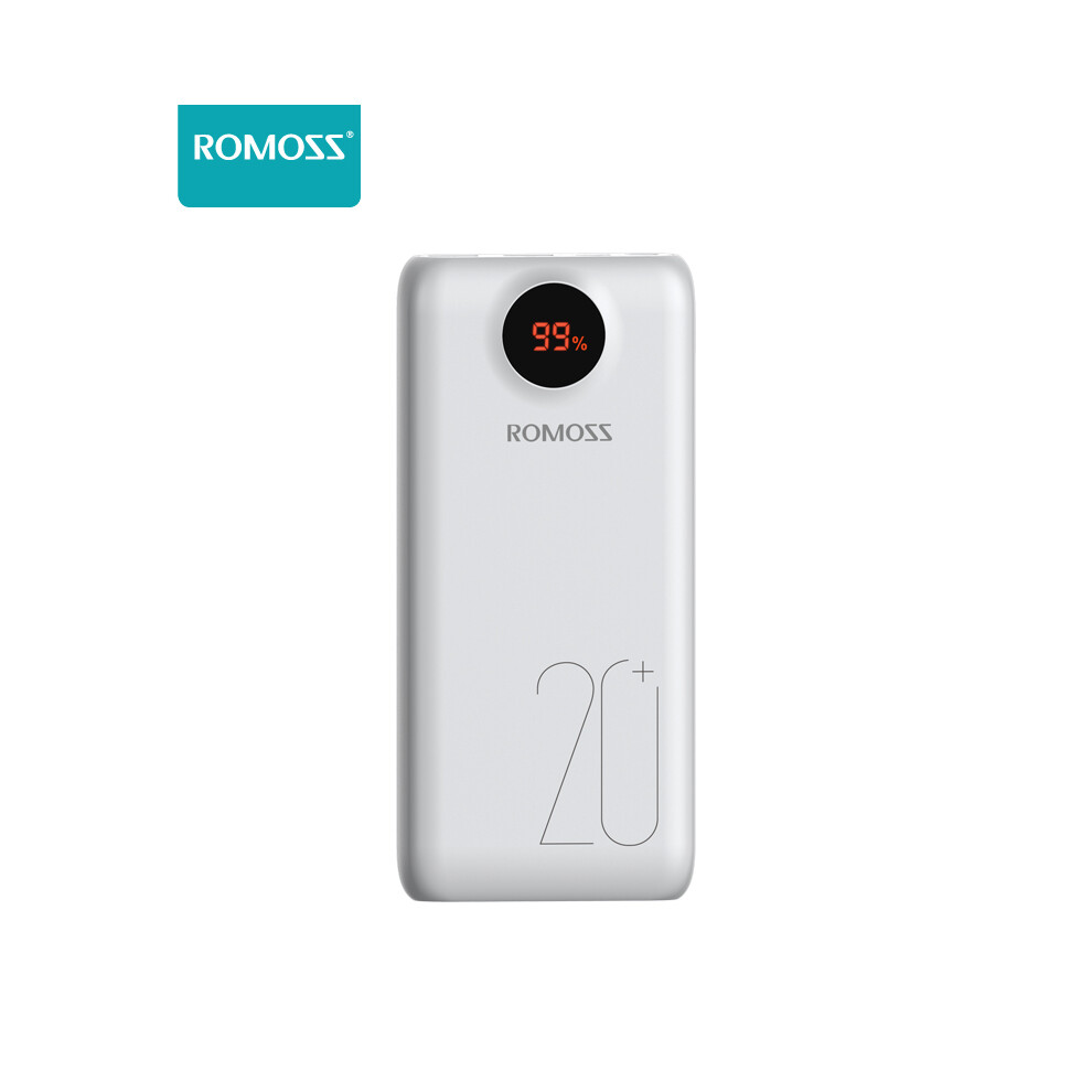 Romoss Sw20 Pro 20000Mah Power Bank 18W Portable Digital Display Charger Fast Charging For Iphone Xs 11Pro Xiaomi Mi10 Redmi Note 9S 6906141860128