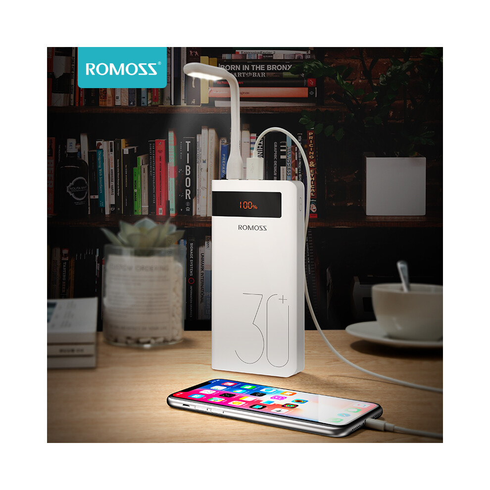 Romoss 30000Mah Power Bank Pd Quick Charge Pd 3.0 Fast Charging For Iphone For Iphone Xs 11Pro Xiaomi Mi10 Redmi Note 9S 6906141859986