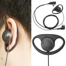 2Pin D Shape PTT Auricolare con Microfono a Braccio per Radio Walkie Talkie Motorola