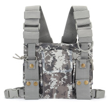 Radio Walkie Talkie Borstzak Harnas Tas Rugzak Holster Pouch Camouflage