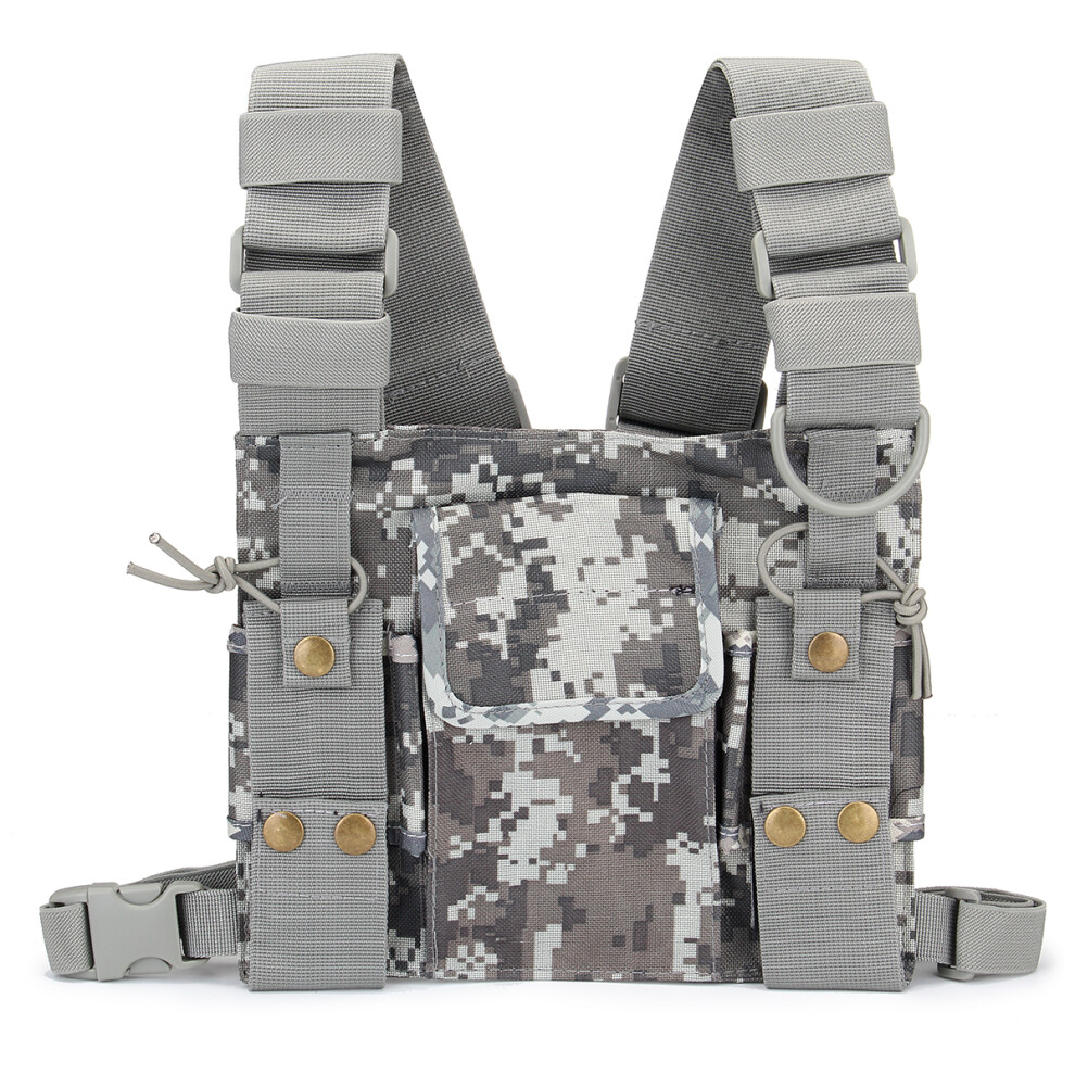 Radio Walkie Talkie Chest Pocket Harness Bag Backpack Holster Pouch Camouflage 6212807226741
