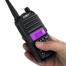KSUN KS-UV1D Walkie Talkie Impermeabile IP55 8W 136-174MHz 220-240MHz 400-480MHz Radio Bidirezionale Dual Band Trasmettitore HF