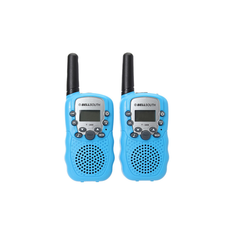 T-388 0.5W Uhf Auto Multi-Channels Mini Radios Walkie Talkie Blue 888419061825