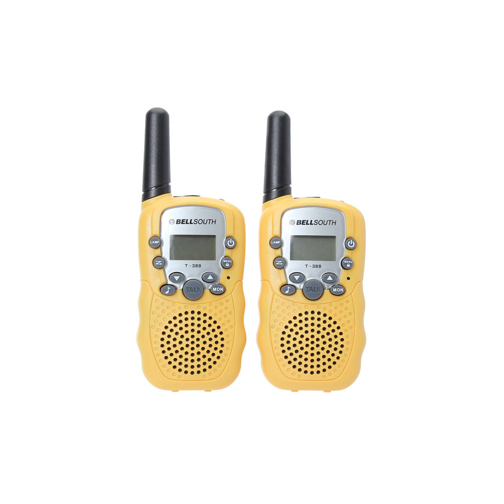 T-388 0.5W Uhf Auto Multi-Channels Mini Radios Walkie Talkie Yellow 731943111477