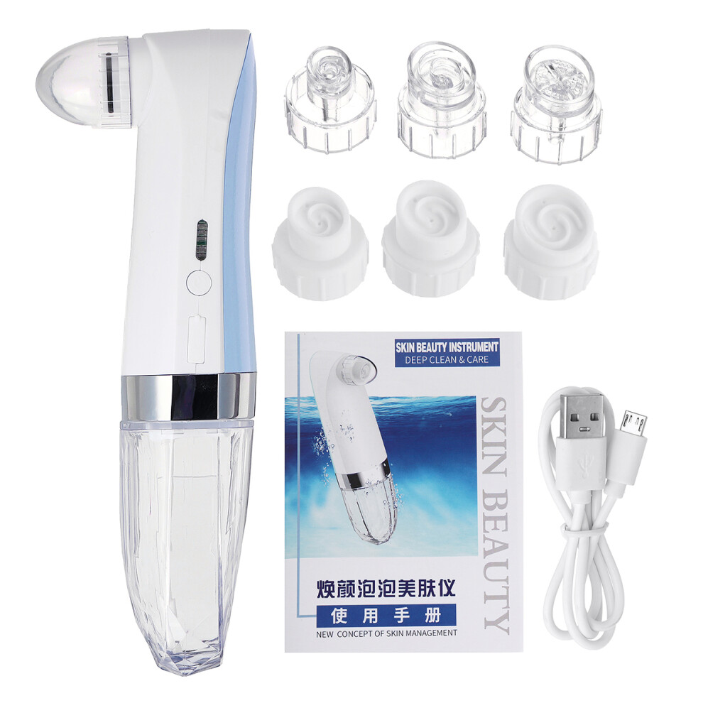 Blue/Pink 3 Gears Electric Blackhead Suction Remover Usb Pore Vacuum Suction Dermabrasion Face Cleaner