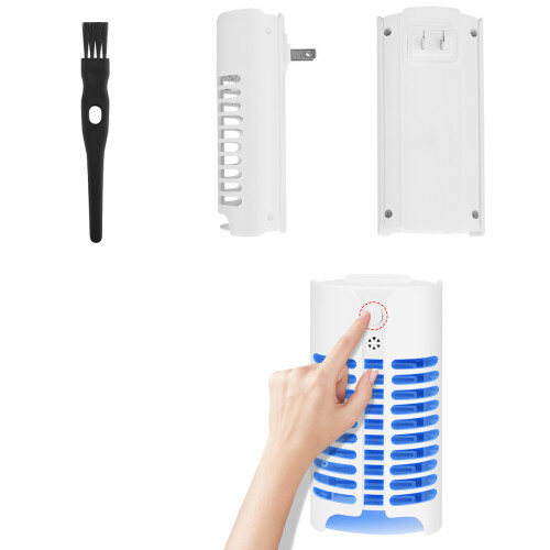 4LED UV Mosquito Killer Lamp - Plug-in Insect Zapper with 2000V Grid, Auto Night Sensor, Night Light, EU/US Plug 1