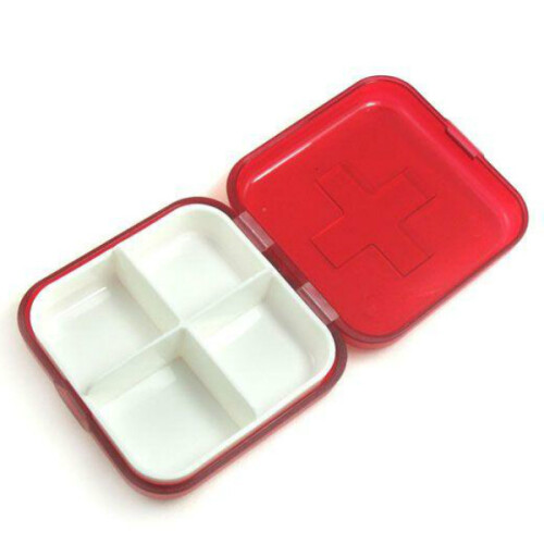 Scatola per medicinali con 4 scomparti della Croce Rossa 1