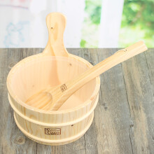 4L Sauna Kit Houten Emmer Lepel Set Stoom Zweten Gereedschap