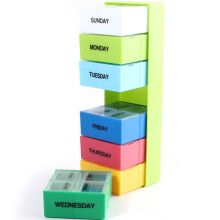 Scatola settimanale per pillole organizer per contenitori colorati 7 giorni