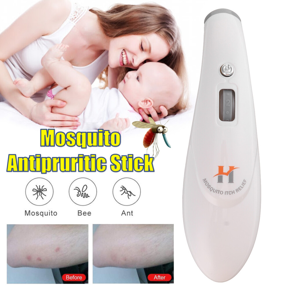 Potable Electronic Bug Bite Itching Pen Soothing Swelling Antipruritic Stick Mosquito Relief Device Insect for Children Adults