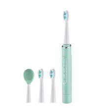 2 in 1 Sonic Elektrische Tandenborstel Gezichtsreinigingsborstel IPX7 Waterdicht USB Oplaadbare Timer Tandenborstel