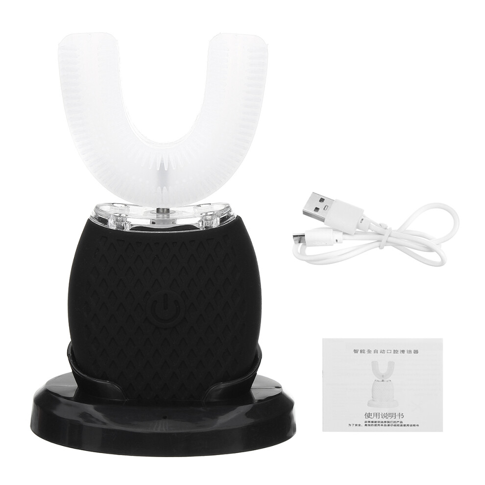 360 Electric Sonic Ultrasonic Toothbrush U-shaped Wireless Automatic Teeth Whitening Brush