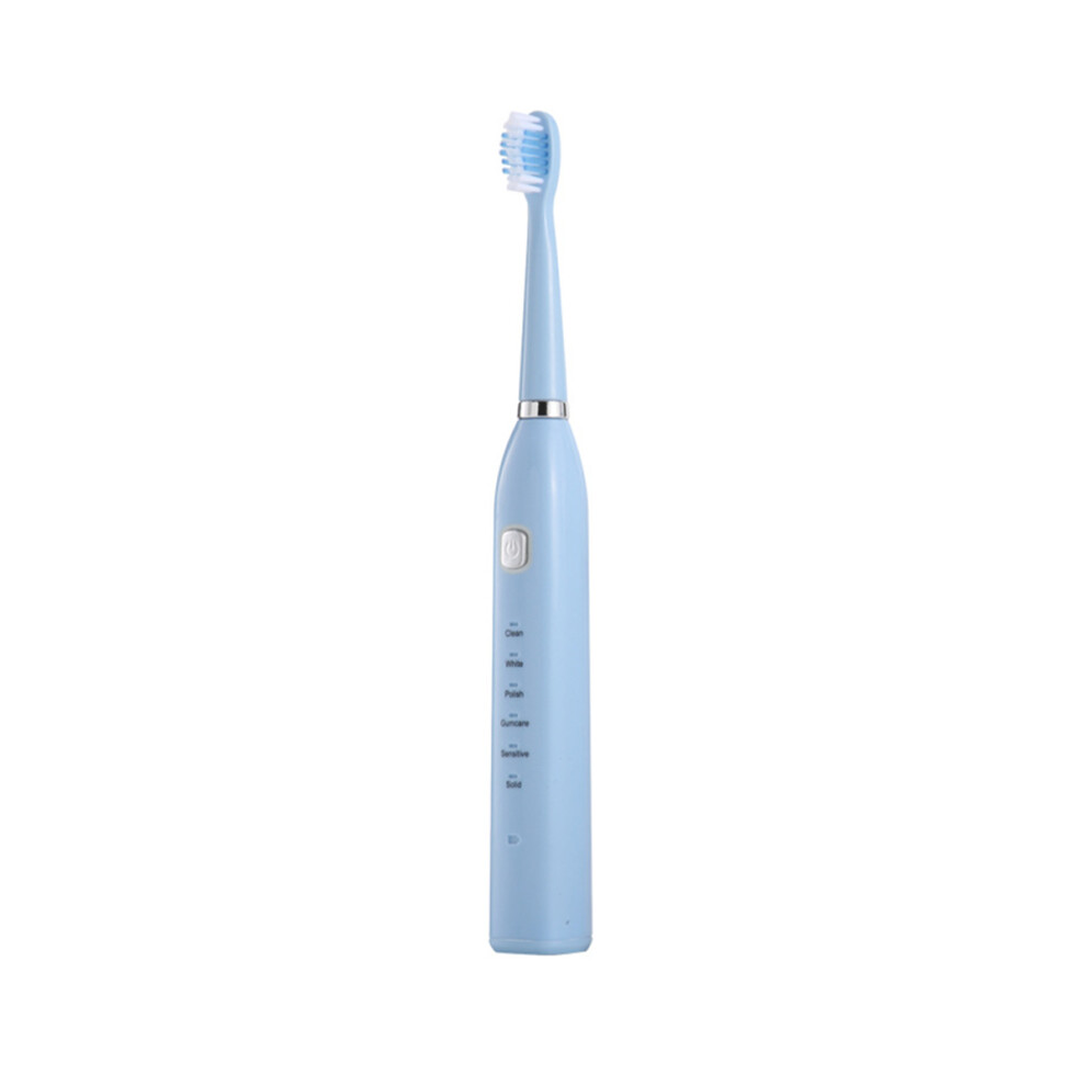 IPX7 Waterproof 500mAh Electric Toothbrush 6 Speed USB Rechargble Sonic Vibration Tooth Brush Whitening Oral Care With 3 Heads