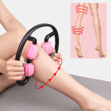 4 Wielen U Vorm Triggerpunt Massage Roller Schuimas Shaft Yoga Fitness Spierontspanner Massage Roller