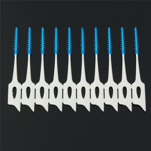 400pcs Interdental Between Teeth Floss Brush Elastic Massage Gum Toothpick 2