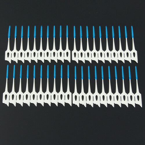 400pcs Interdental Between Teeth Floss Brush Elastic Massage Gum Toothpick 1