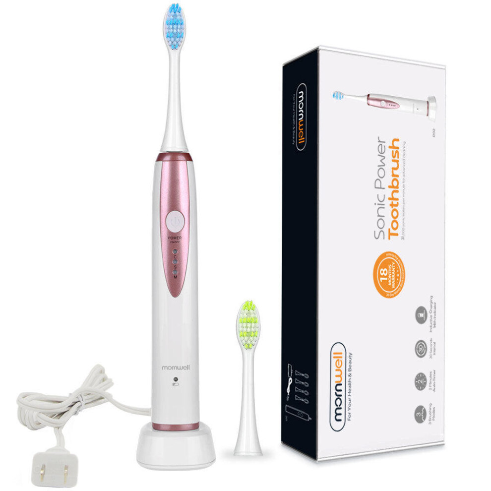 Mornwell D02 Sonic Wireless Electric Toothbrush Rechargeable IPX7 Waterproof 3 Brushing Modes Electric Toothbrush For Deep Oral Care