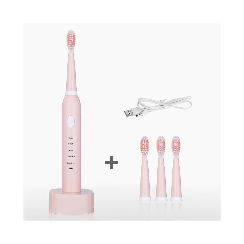 5 Gears Electric Toothbrush Sonic Power Waterproof USB Fast Charging Oral Care